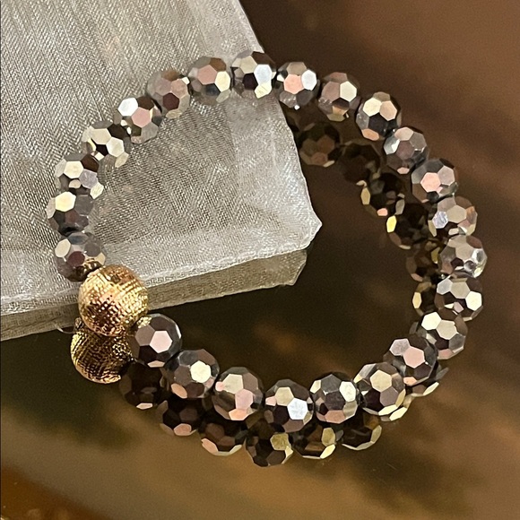 Chico's Jewelry - Chico’s Mixed Metal Beaded Stretch Bracelet